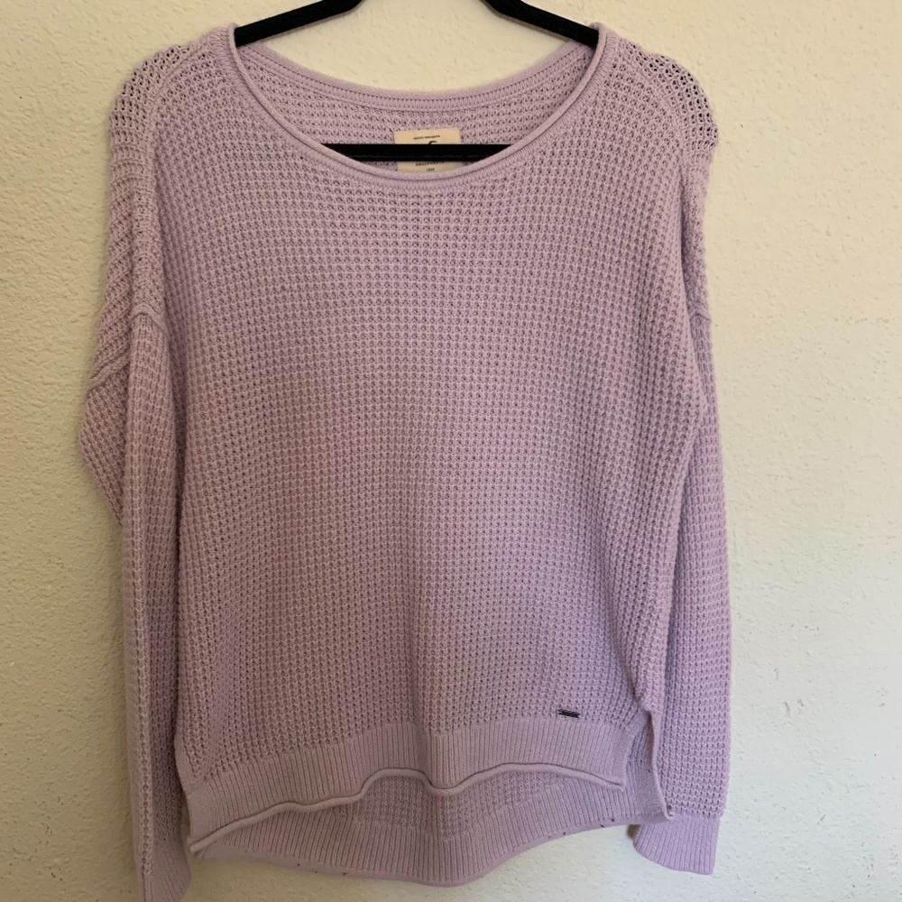 Hollister Spring Purple Waffle Knit Sweater